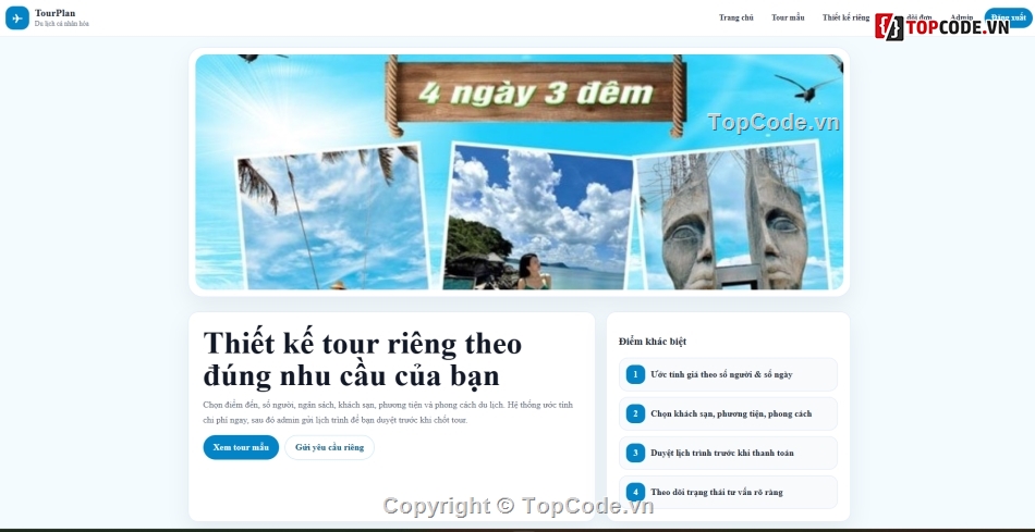 Website du lịch,Website đặt tour,đặt tour du lịch